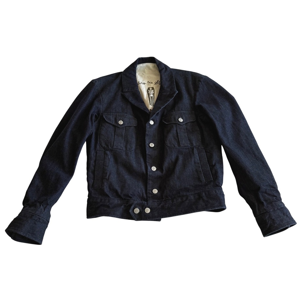 J‎ Cortino for Stock Mfg Chicago Made Phantom Raw Denim Lined Trucker Jacket Sm